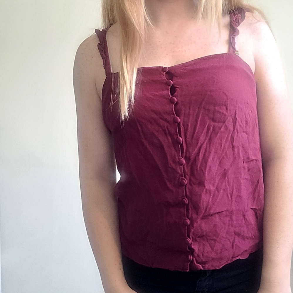 burgundy Madewell Tank Top